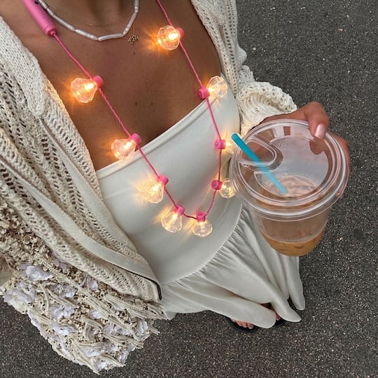 Bride Light Up Diamond Ring Necklace